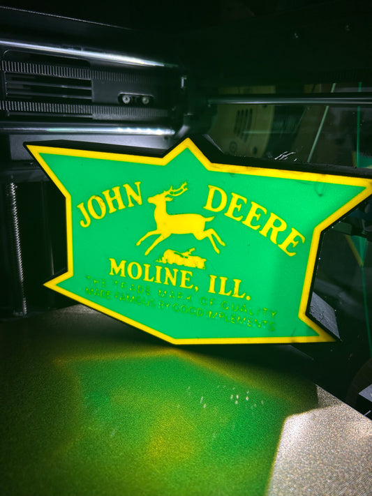 John Deere Old Logo Light Box