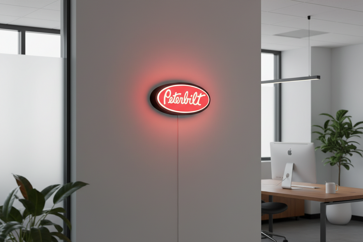 Peterbilt LED Lighted Sign – Classic Style for True Truck Fans