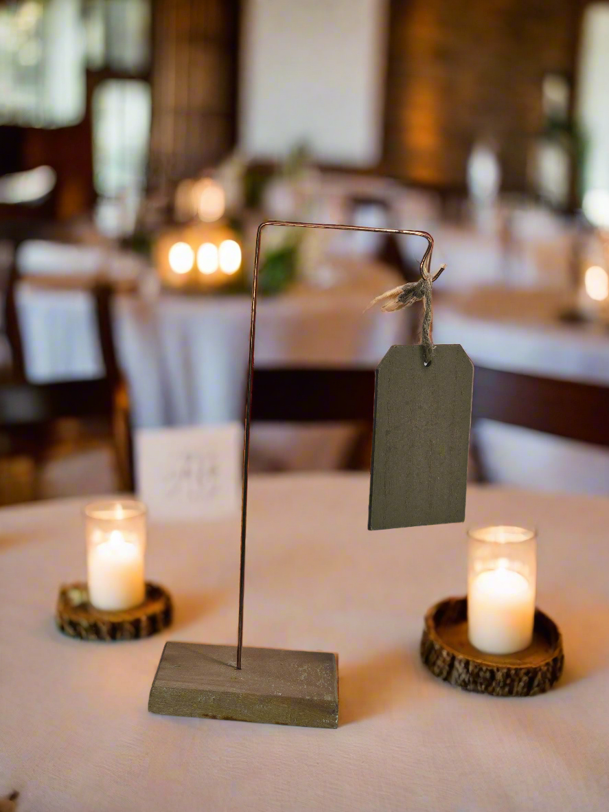 Rustic Brown Blank Price Tag - Simple Design with Natural Finish and Twine tie