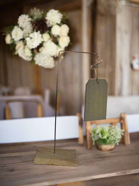 Rustic Brown Blank Price Tag - Simple Design with Natural Finish and Twine tie