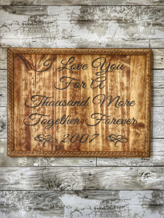 Love Forever Wall Art - I Love You for a Thousand More Together Forever