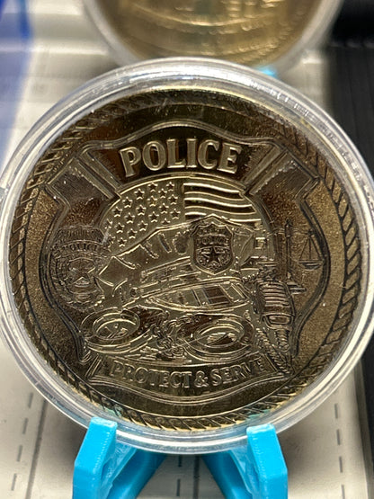 Police challenge coin