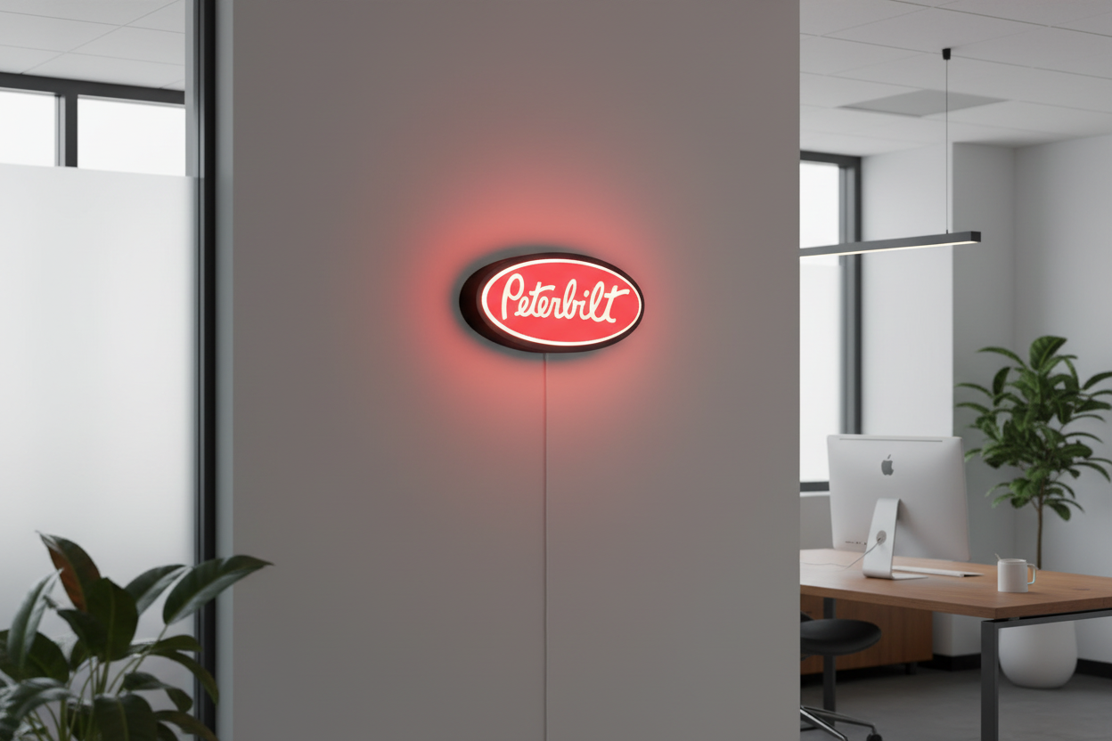 Peterbilt LED Lighted Sign – Classic Style for True Truck Fans