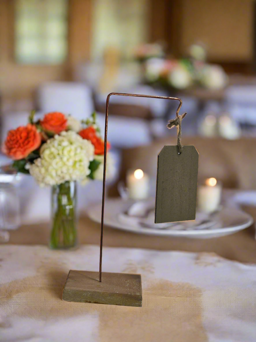 Rustic Brown Blank Price Tag - Simple Design with Natural Finish and Twine tie