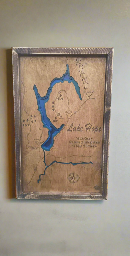 Lake Hope 3D Bathymetric Map