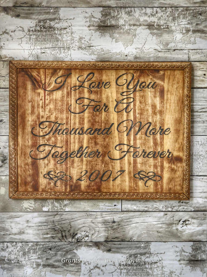 Love Forever Wall Art - I Love You for a Thousand More Together Forever