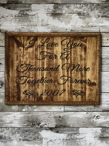 Love Forever Wall Art - I Love You for a Thousand More Together Forever