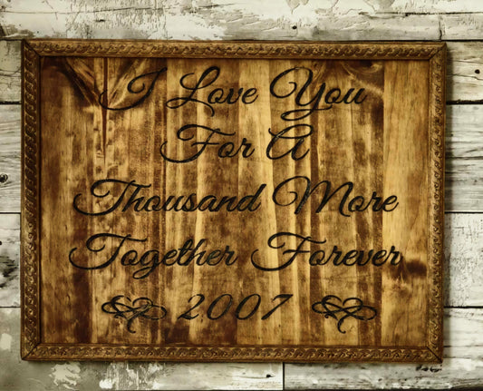 Love Forever Wall Art - I Love You for a Thousand More Together Forever