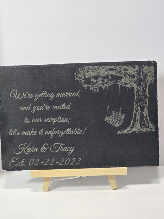 Personalized Stone Wedding Display centerpiece for a Memorable Event Experience