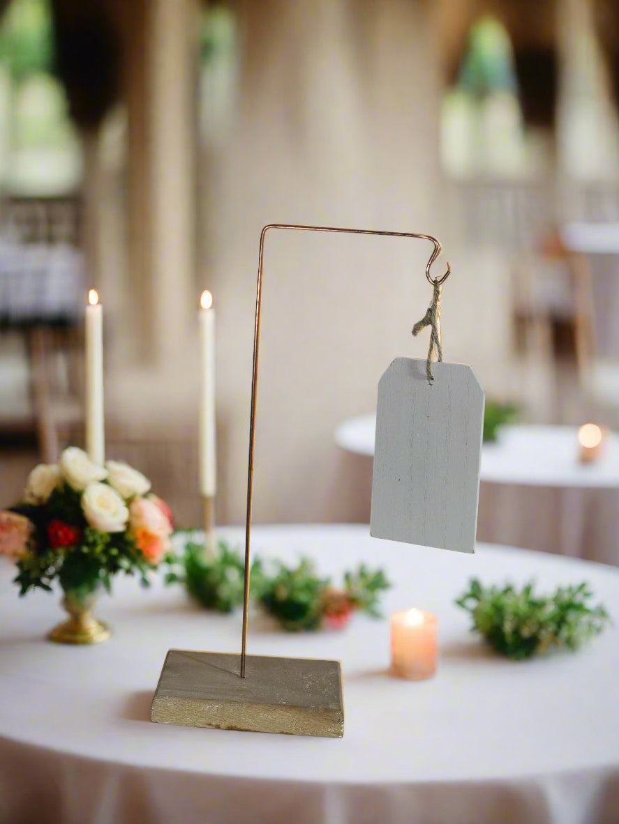Rustic Antquic White Blank Price Tag Style - Simple Design with Natural Finish and Twine tie
