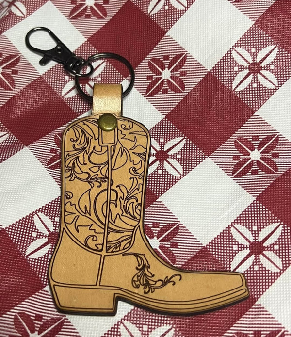 Cowboy boot key chain – Grants Design & Engraving