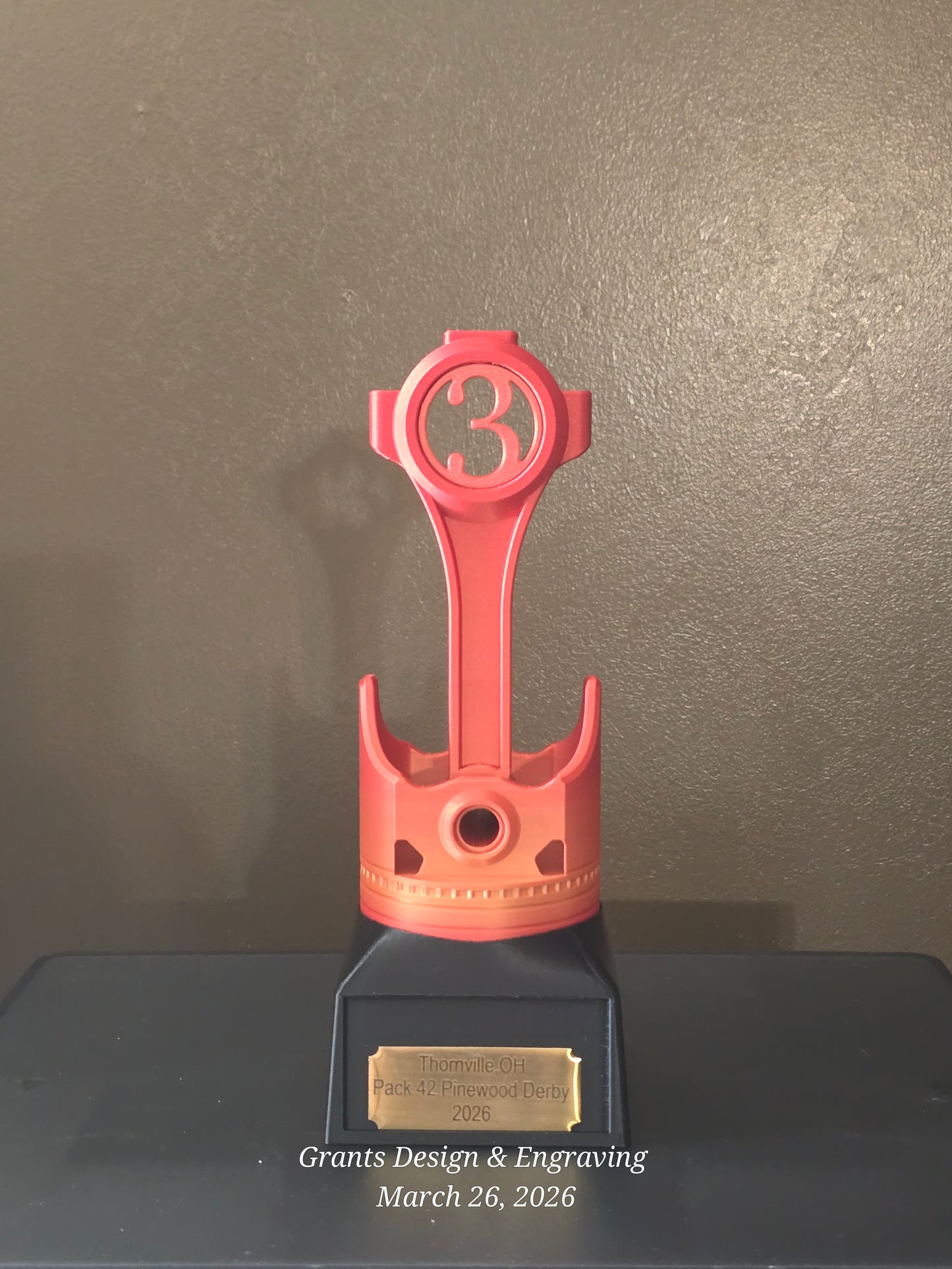 1st place 2nd place 3rd place personlized trophies