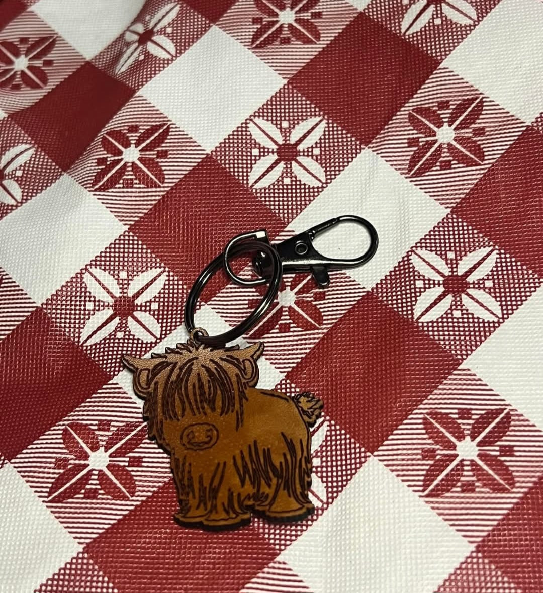 Highland Cow keychain