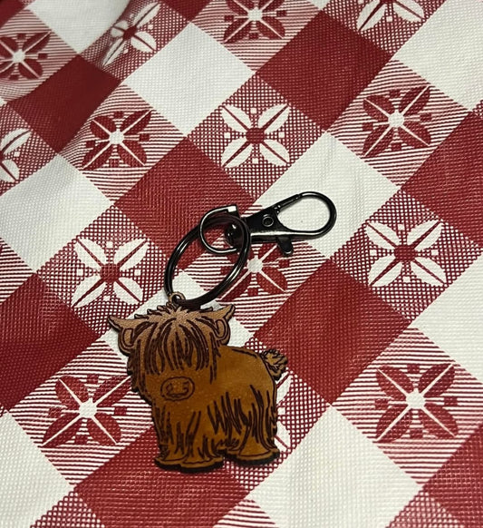 Highland Cow keychain