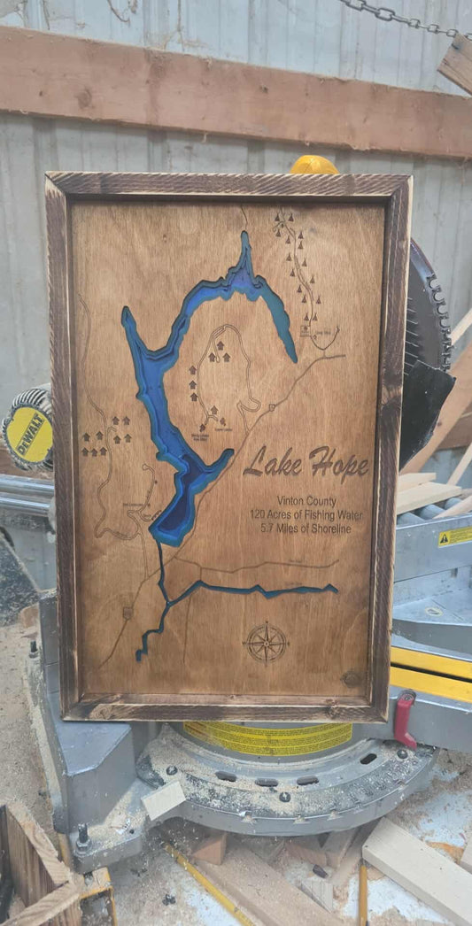 Lake Hope 3D Bathymetric Map