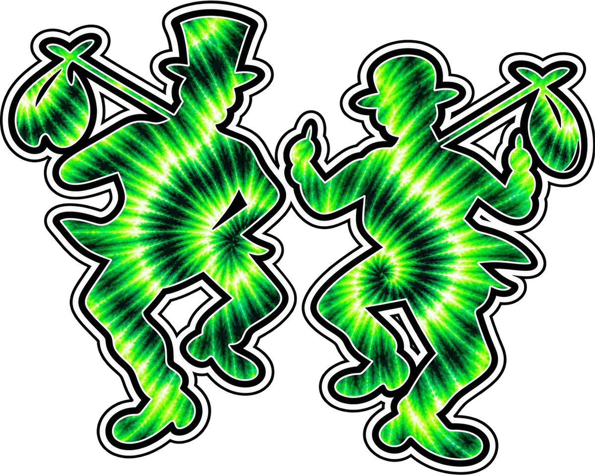 Traveler Tramps Decal – Blue & Rainbow Tie-Dye